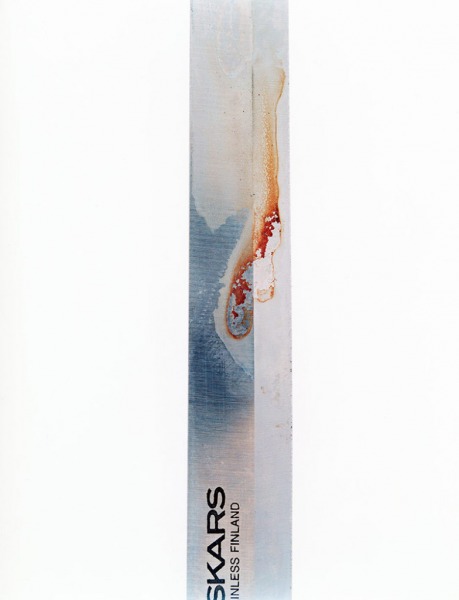 A black-handled Fiskars fillet knife, a man pierced his wife’s hand, June ’03, 2003 